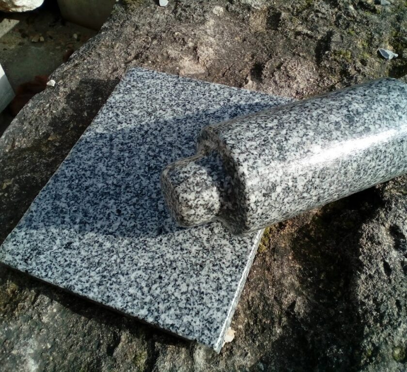 mortero plano de granito