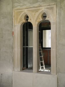 trabajos de restauración de ventana geminada